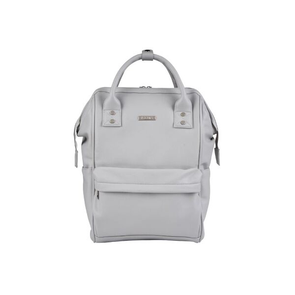BabaBing Mani Backpack Changing Bag Faux Leather-Dove Grey