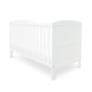 Babyhoot Coleby Cot Bed & Sprung Mattress- White