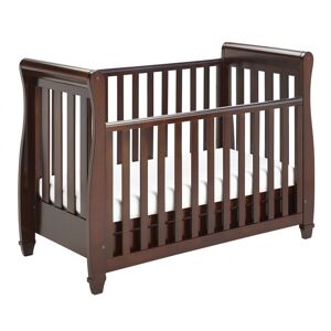 Babymore Eva Sleigh DROPSIDE Convertible Cot Bed-Brown