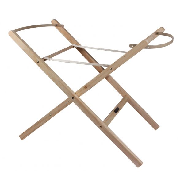 Clair De Lune Self Assembly Folding Moses Basket Stand-Natural