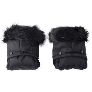 Clair De Lune Universal Pushchair/Pram Faux Fur Mittens- Black