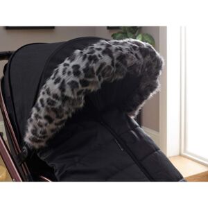 Clair De Lune Universal Pushchair/Stroller Faux Fur Hood- Leopar