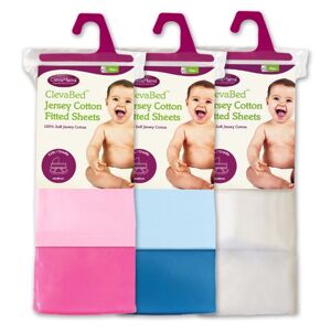 ClevaMama Jersey Cotton Fitted Sheets For Crib/Cradle (44x90 cm)
