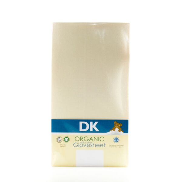 DK Glove ORGANIC Fitted Cotton Sheet for Short Cot Bed 132x70-Cr