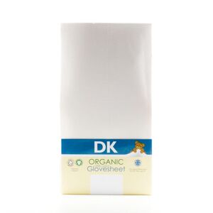 DK Glove ORGANIC Fitted Cotton Sheet for Short Cot Bed 132x70-Wh