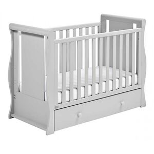 East Coast Nebraska Sleigh With Drawer Cot2bed-Grey