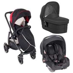 Graco Evo XT 3in1 Travel System-Black/Red