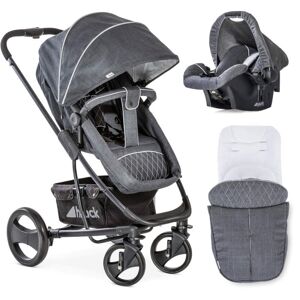 Hauck Pacific 4 Shop N Drive 2in1 Travel System-Melange Charcoal