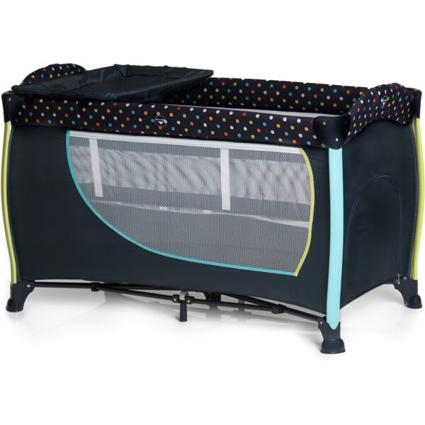Hauck Sleep n Play Center 2 Travel Cot-Multicolour Dots Navy (Ne