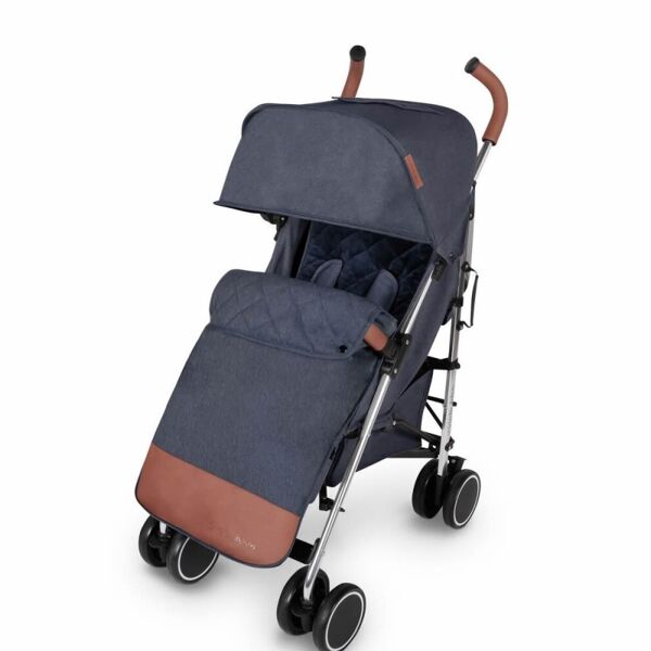 Ickle Bubba Discovery MAX Silver Chassis Pushchair-Denim Blue