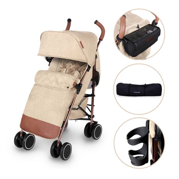 Ickle Bubba Discovery PRIME Rose Gold Chassis Pushchair-Sand