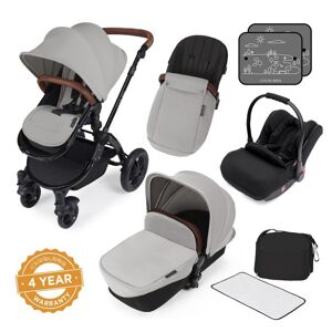 Ickle Bubba Stomp V3 Black Frame All-in-one Travel System-Silver