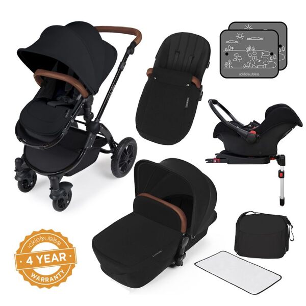 Ickle Bubba Stomp V3 Black Frame Travel System With Galaxy Carse