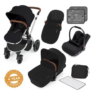 Ickle Bubba Stomp V3 Silver Frame All-in-one Travel System-Black