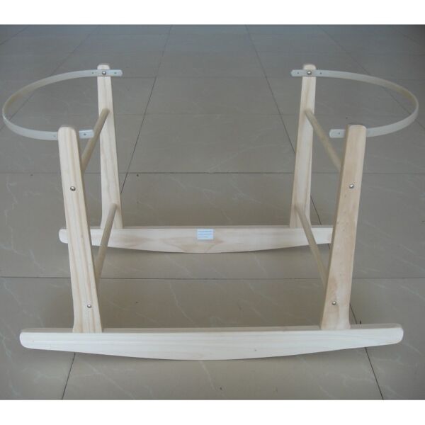 Kiddies Rocking Wooden Moses Basket Stand-Pine