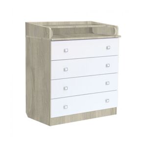 Kidsaw Kudl Kids 4 Drawer Changing Unit with Changing Board- Elm