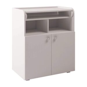 Kidsaw Kudl Kids Changing Board Cupboard with Storage-White