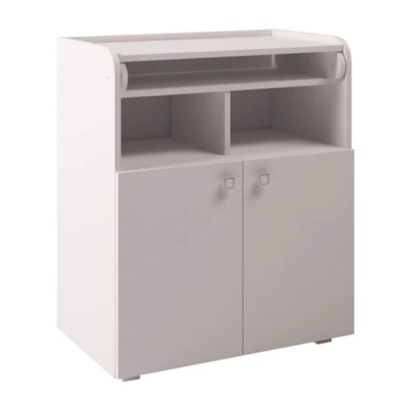 Kidsaw Kudl Kids Changing Board Cupboard with Storage-White