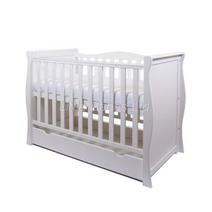 Little Babes Ltd Sleigh Mini Cot Bed-White