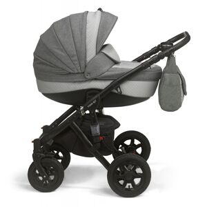 Mee-Go Milano Sport Black Chassis 3in1 Travel System-Dove Grey +