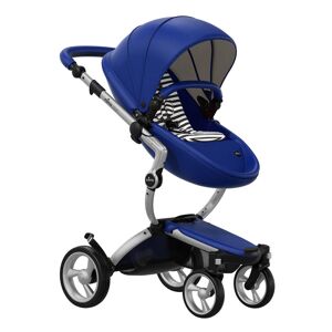 Mima Xari Single Pushchair with Aluminium Chassis-Blue/Black&Whi