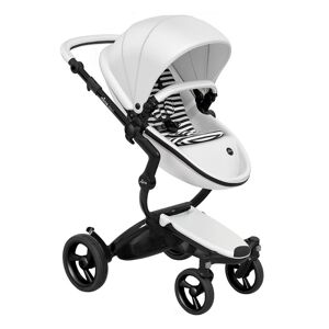 Mima Xari Single Pushchair with Black Chassis-Snow White/Black&W