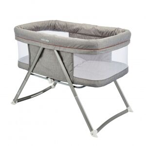 MiniUno SwiftFold Bedside Crib-Grey