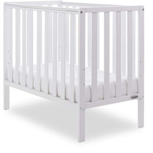 Obaby Bantam Space Saver Cot + Foam Mattress-White