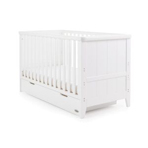 Obaby Belton Cot Bed Inc Underbed Drawer-White