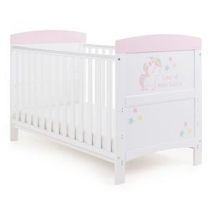 OBaby Grace Inspire Cot Bed-Unicorn