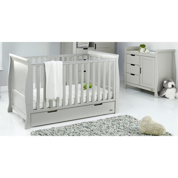 Obaby Stamford Classic Sleigh 2 Piece Furniture Roomset-Warm Gre