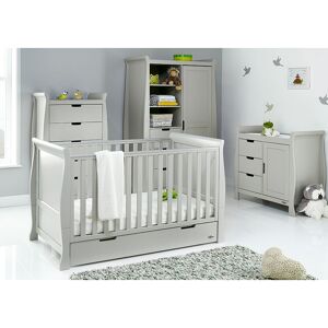 Obaby Stamford Classic Sleigh 4 Piece Furniture Roomset-Warm Gre