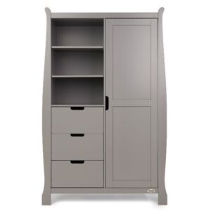 Obaby Stamford Sleigh Double Wardrobe-Taupe Grey