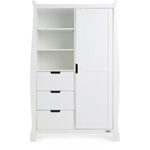 Obaby Stamford Sleigh Double Wardrobe-White