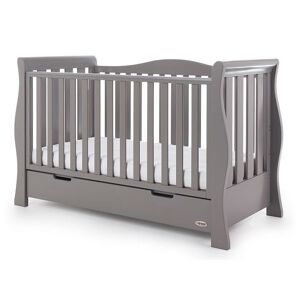 Obaby Stamford Luxe Sleigh Cot Bed Including Underbed Drawer-Tau