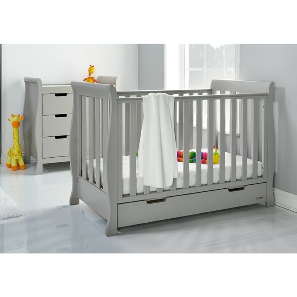 Obaby Stamford Mini Sleigh 2 Piece Furniture Roomset-Warm Grey