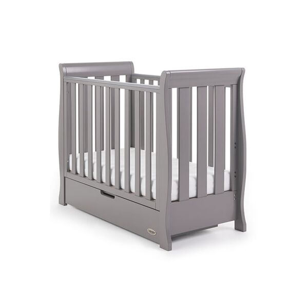 Obaby Stamford Sleigh SPACE SAVER Cot-Taupe Grey