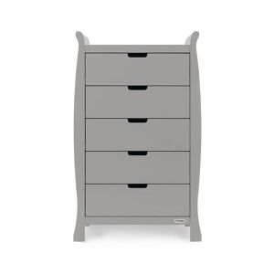 Obaby Stamford Sleigh Tall Chest Of Drawers-Warm Grey