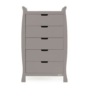Obaby Stamford Sleigh Tall Chest Of Drawers-Taupe Grey