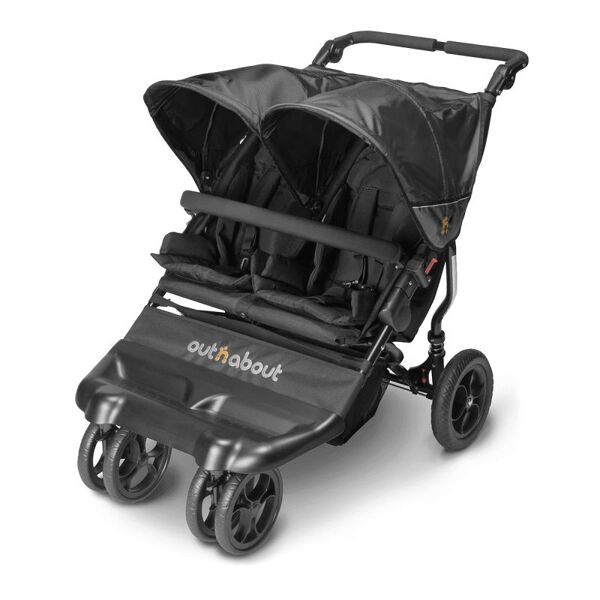 Out n About Little Nipper Double Stroller-Jet Black