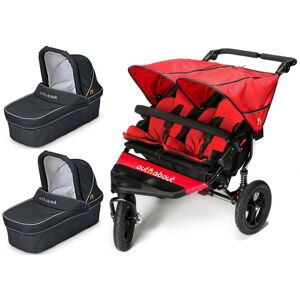 Out n About Nipper Double 360 V4 Pram System-Carnival Red(2 Carr