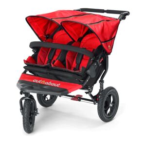 Out n About Nipper Double 360 V4 Stroller-Carnival Red