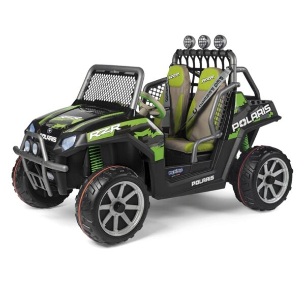 Peg Perego Polaris Ranger RZR Electric Ride On Buggy- Green Shad