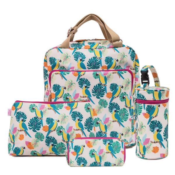 Pink Lining Wonder Bag-Parrot Cream Bundle