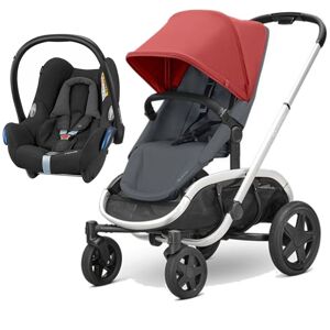 Quinny Hubb Silver Frame XXL 2in1 Cabriofix Travel System-Red/Gr
