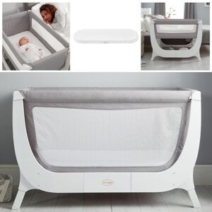 Shnuggle Air 2in1 Bedside Crib / Cot With Air Cot Mattress-Dove