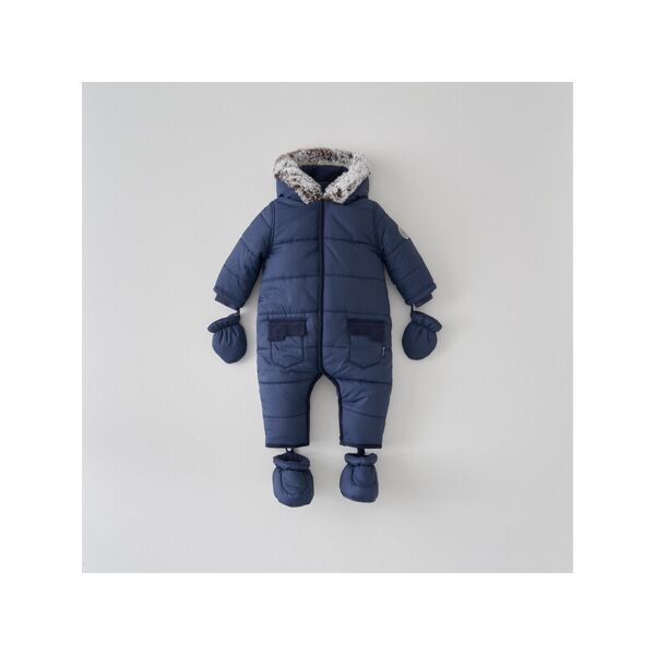 Silver Cross Boys Classic Quilt Pramsuit- Navy 12-18 Months