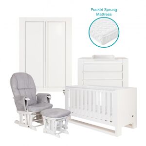 Tutti Bambini Rimini 5 Piece Room Set-Gloss White