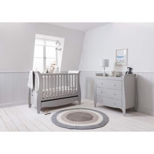 Tutti Bambini Roma Mini Sleigh 2 Piece Room Set-Dove Grey