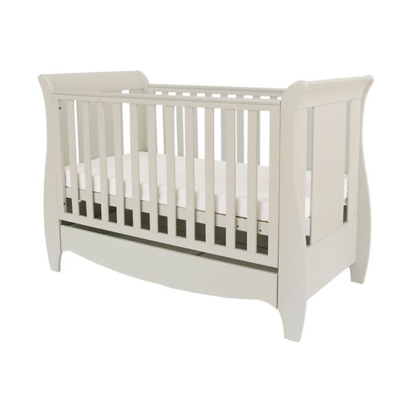Tutti Bambini Roma Mini Sleigh Cot bed With Under Bed Drawer-Lin